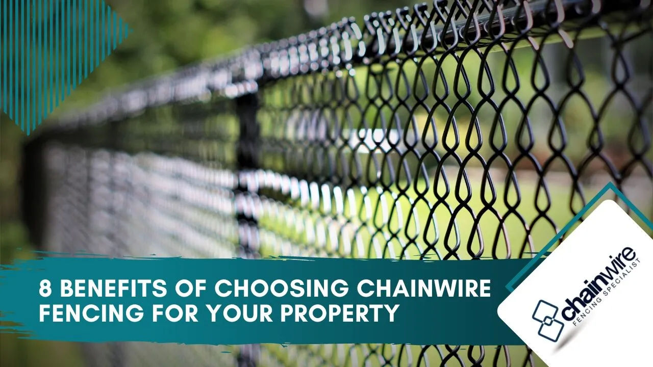 A galvanised chainwire fence around a residential property