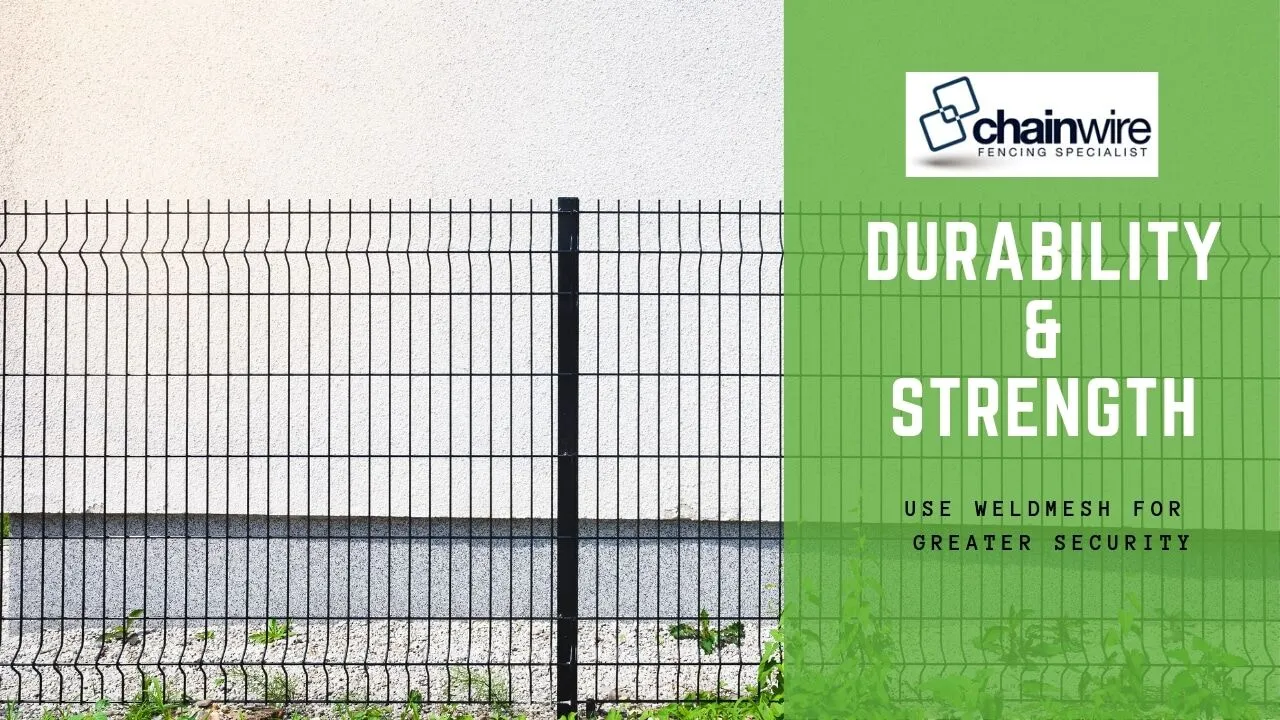 Heavy-duty welded steel mesh security fence panel