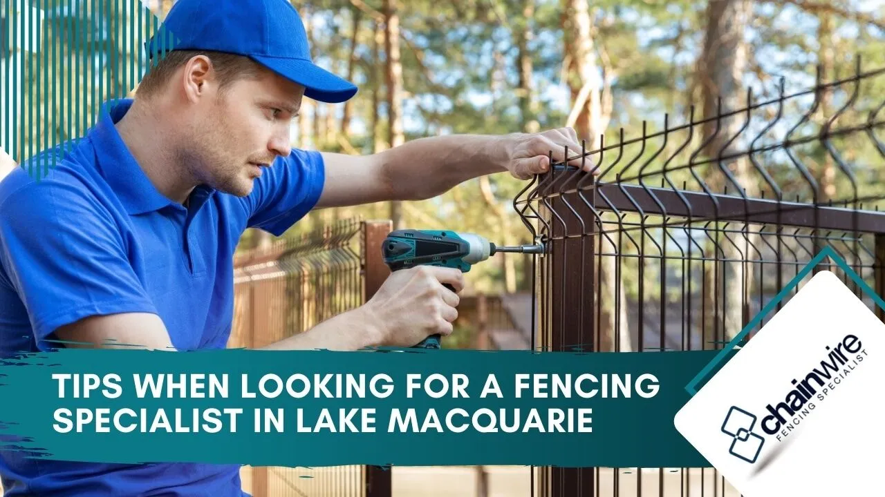A fencing contractor measuring up a job around Lake Macquarie