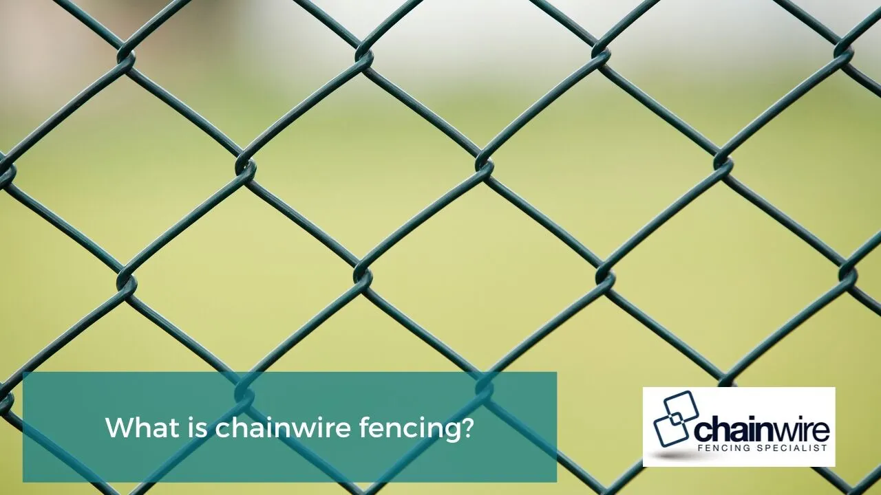 Chainwire diamond mesh beside a rigid welded mesh panel