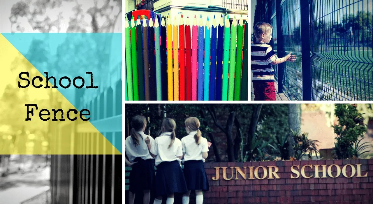 Chainwire security fencing along a school boundary