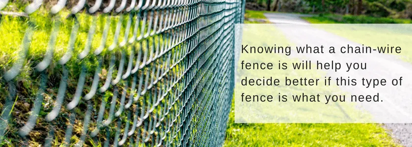 Close-up of a galvanised chainwire fence showing the diamond mesh pattern